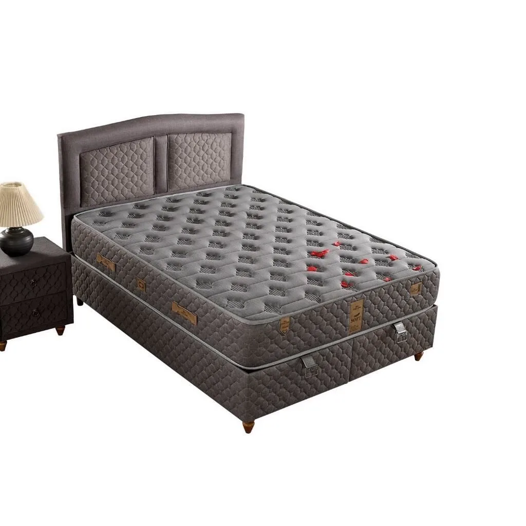 Inci 100X200 Single Mattress, Divan Base, Headboard Set EY118