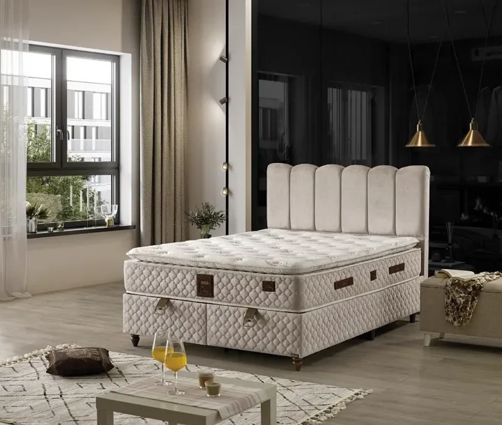 Gold 150X200 Çift Kişilik Yatak, Baza, Başlık Seti EY108