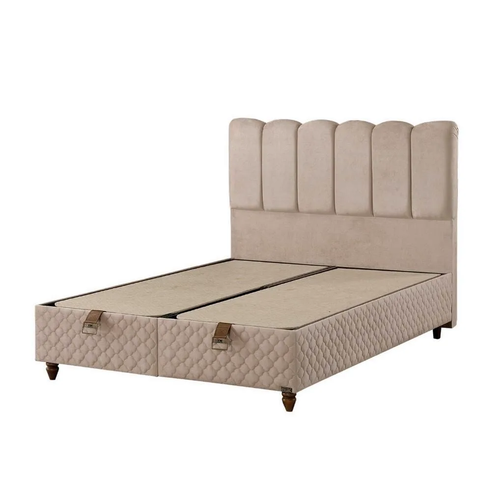 Gold 150X200 Double Mattress, Divan Base, Headboard Set EY108