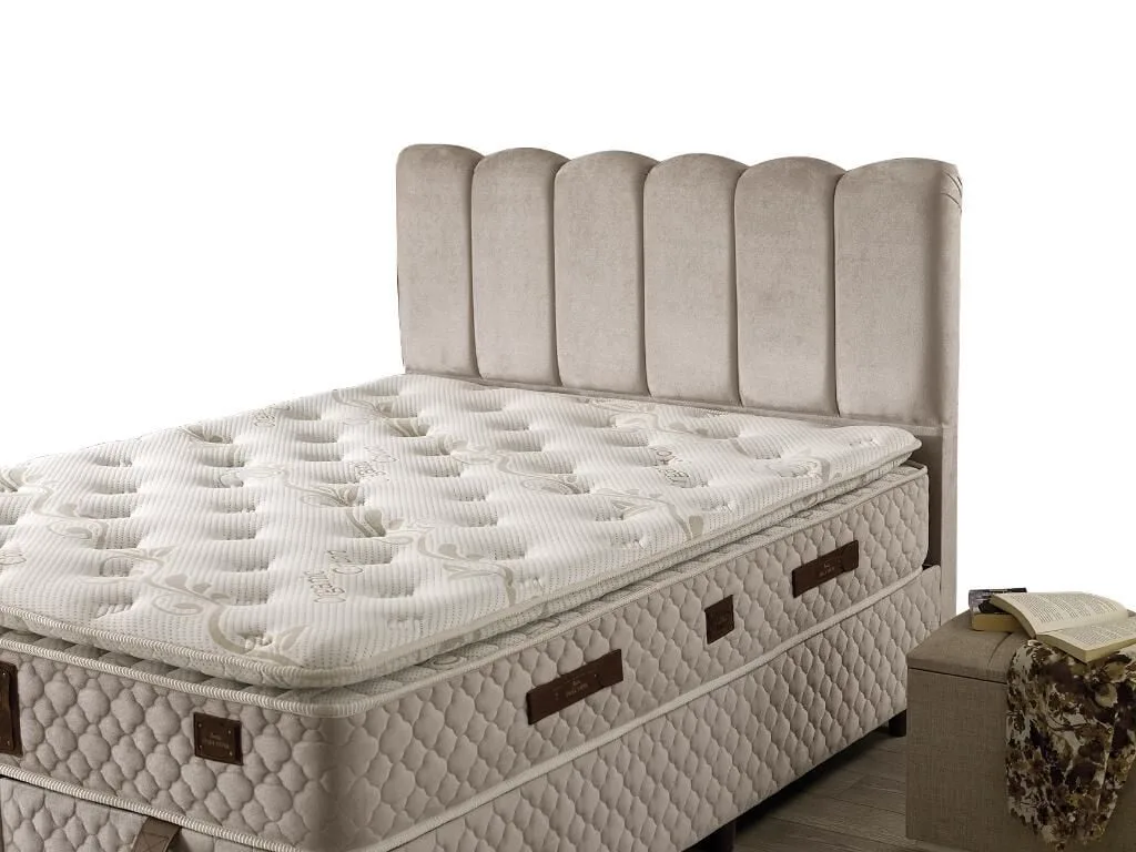 Gold 140X200 Double Mattress, Divan Base, Headboard Set EY108