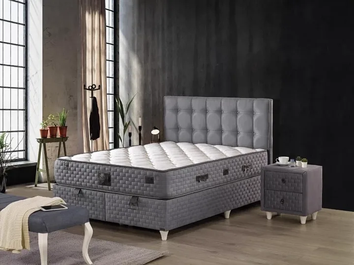 Sleep 140X200 Çift Kişilik Yatak, Baza, Başlık Seti EY107