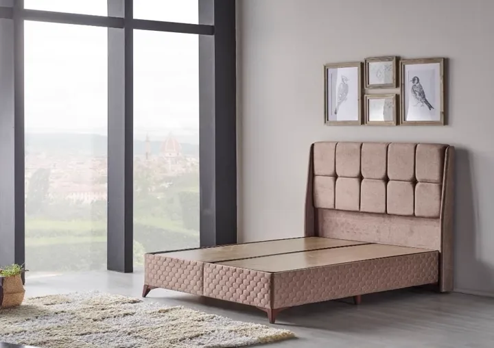 MD Relax Soft 150x200 Double Divan Base and Headboard Set CB1410