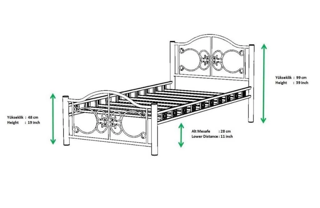 Stella Metal Bedstead 100x200 ARM167