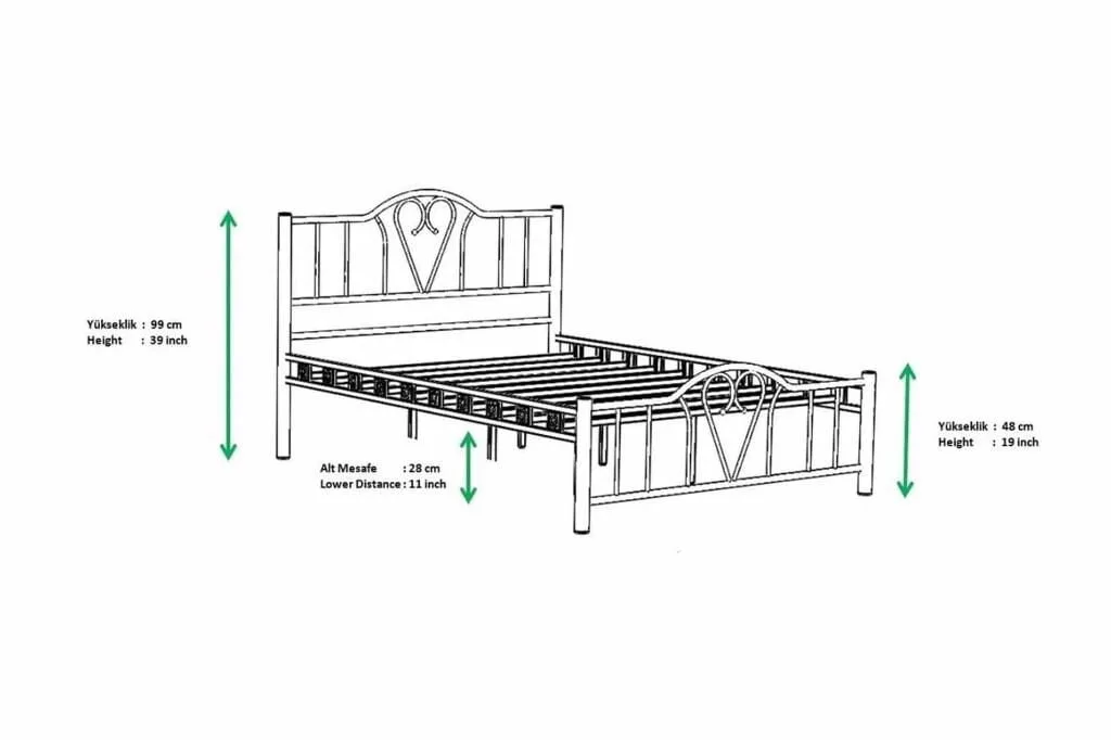 Orkide Metal Bedstead 100x200 ARM104