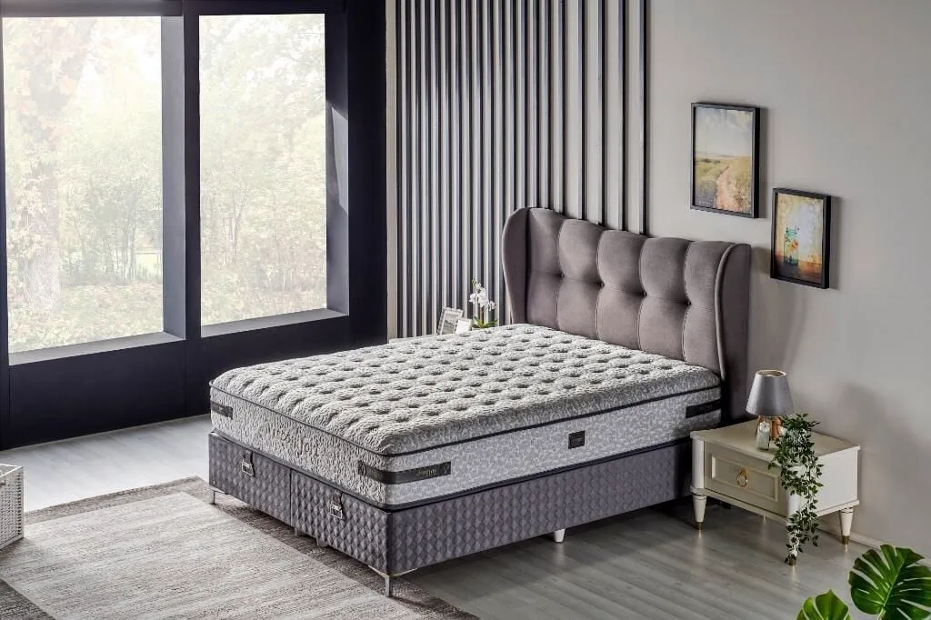 MD Viscomfort 120x200 Single Mattress, Divan Base, Headboard Set CB1315