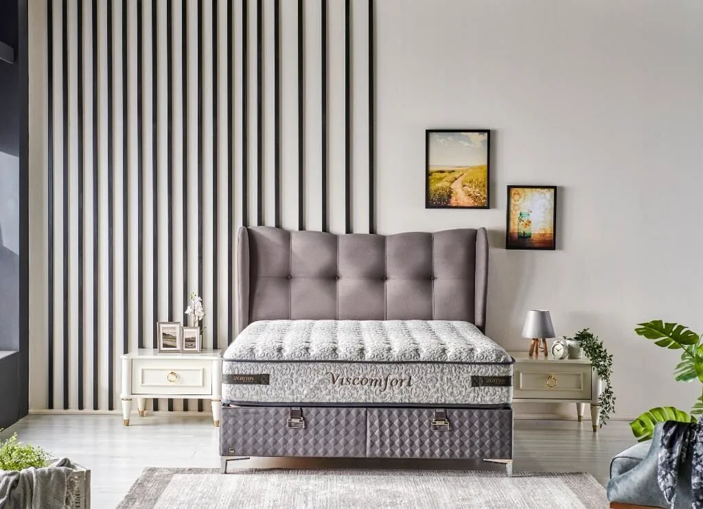 MD Viscomfort 120x200 Single Mattress, Divan Base, Headboard Set CB1315