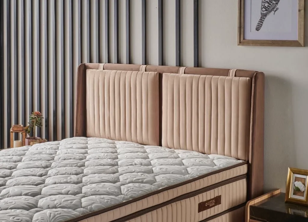 MD Therapy XL 140x200 Double Mattress, Divan Base, Headboard Set CB1313