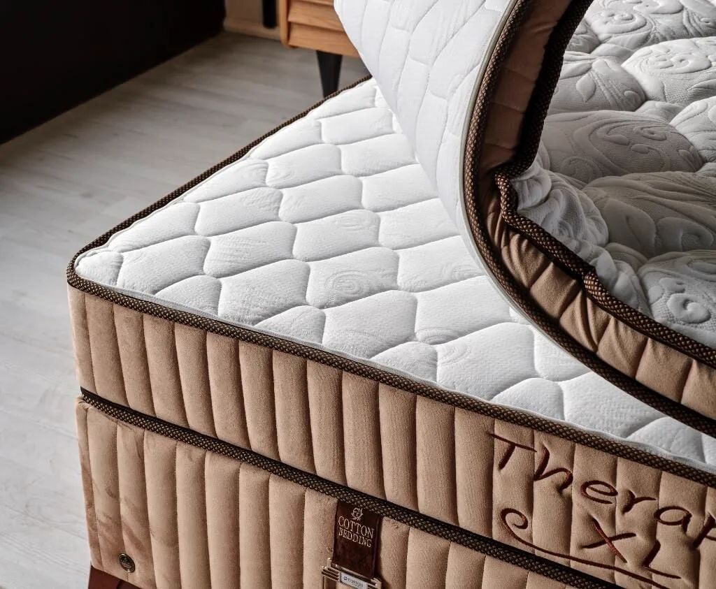 MD Therapy XL 140x200 Double Mattress, Divan Base, Headboard Set CB1313