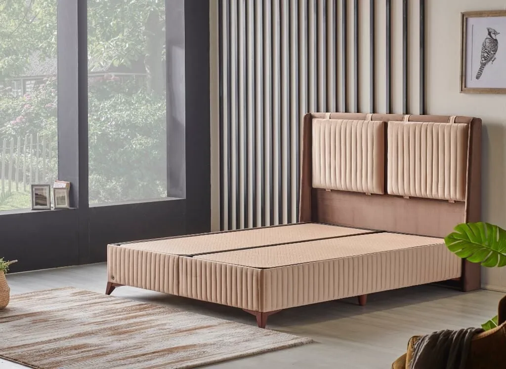 MD Therapy XL 140x200 Double Mattress, Divan Base, Headboard Set CB1313