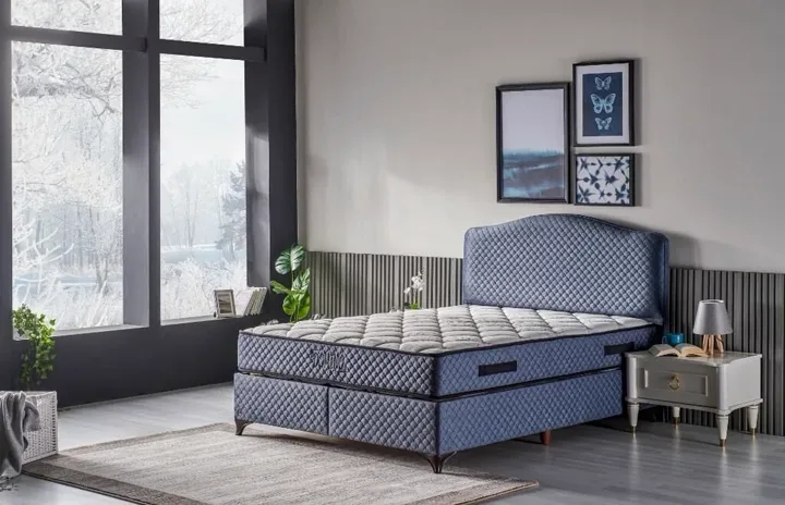 MD Domino 160x200 Double Mattress, Divan Base, Headboard Set CB1304