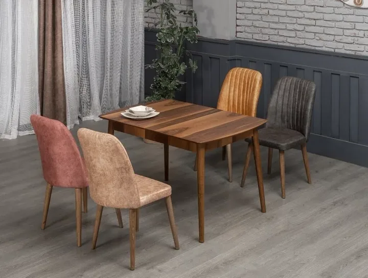 Class Parquet Walnut Table & Chair Set GKR105