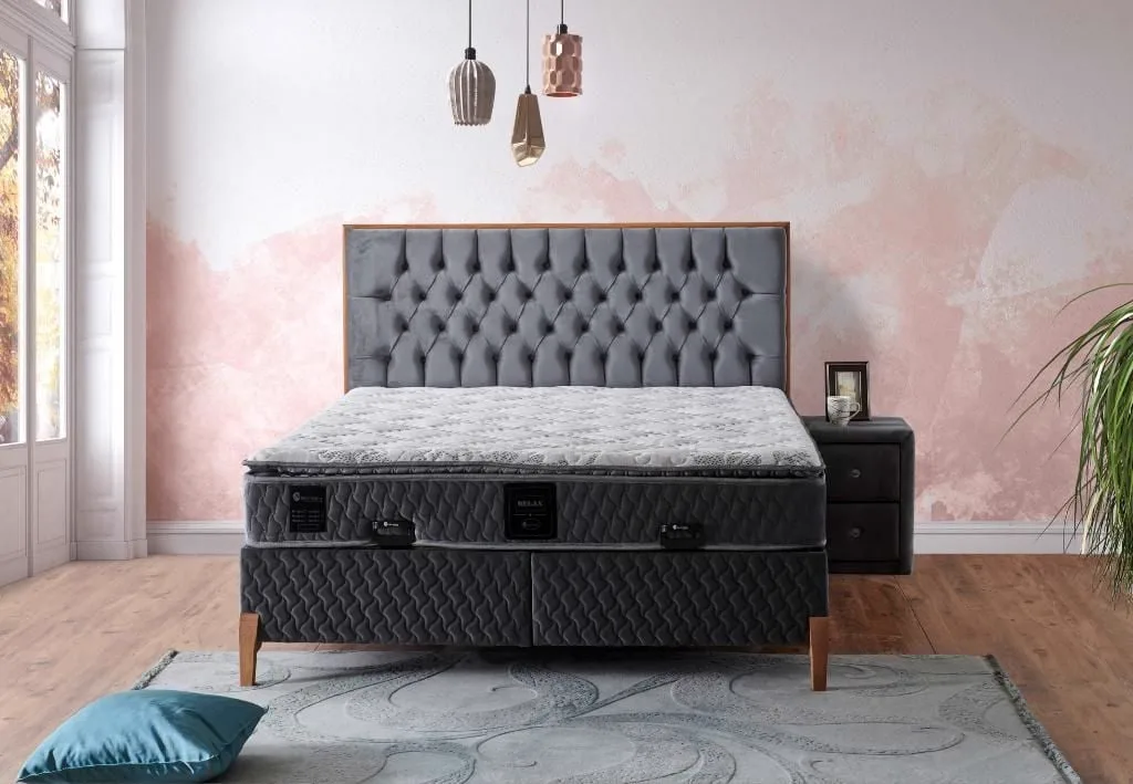Relax 140x190 Double Mattress, Divan Base, Headboard Set PV223