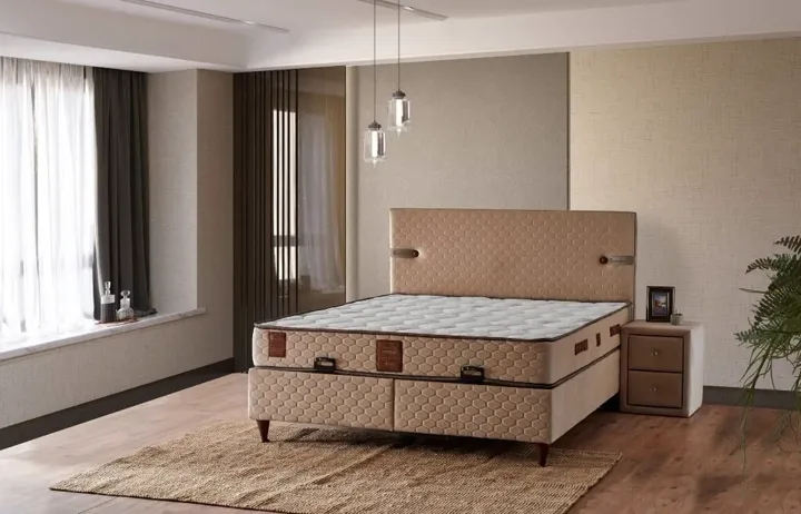 Perla 90x190 Single Mattress, Divan Base and Headboard Set PV203