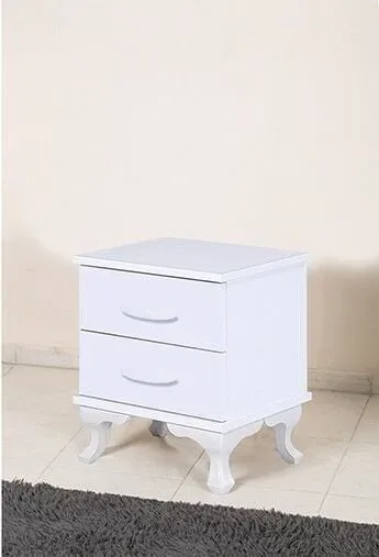 MD 2-Drawer Bedside Cabinet White SHM105