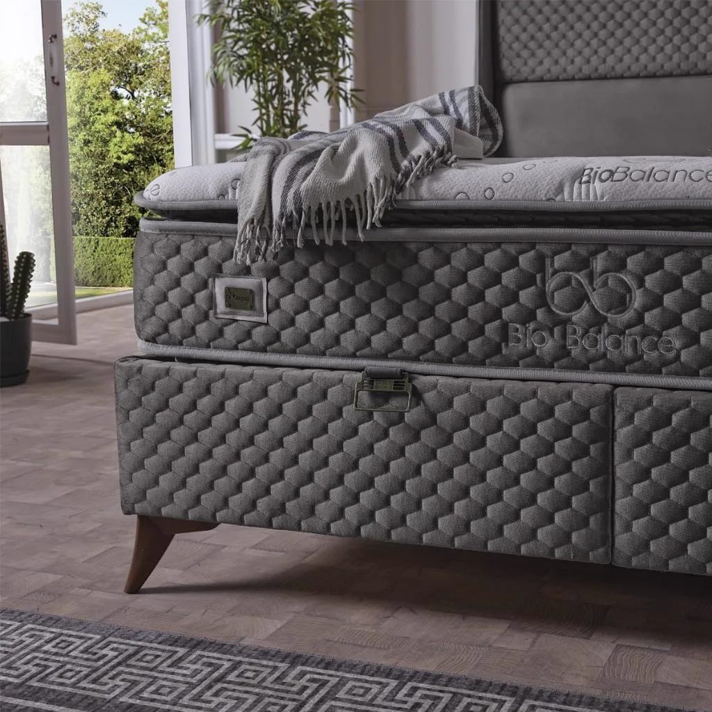 Bio Balance 160x200 Double Mattress, Divan Base & Headboard Set