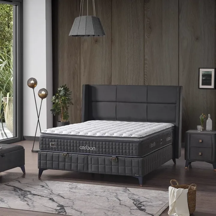 Armis Carbon 160x200 Çift Kişilik Yatak, Baza, Başlık Seti