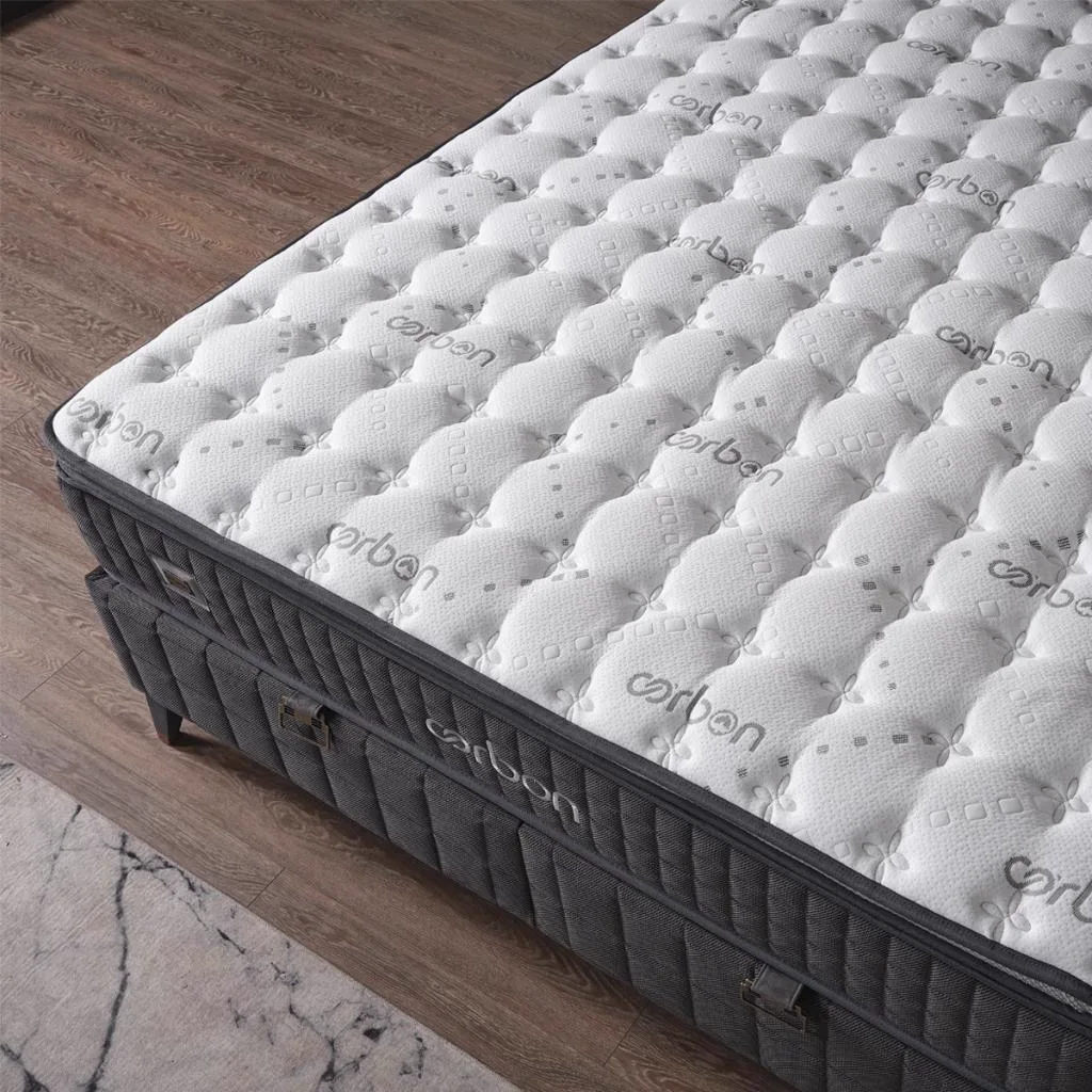 Carbon 160x200 Double Mattress, Divan Base & Headboard Set