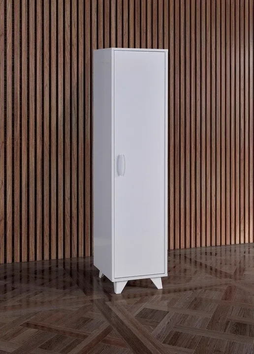 Hira Single Door White Cabinet ECN5920
