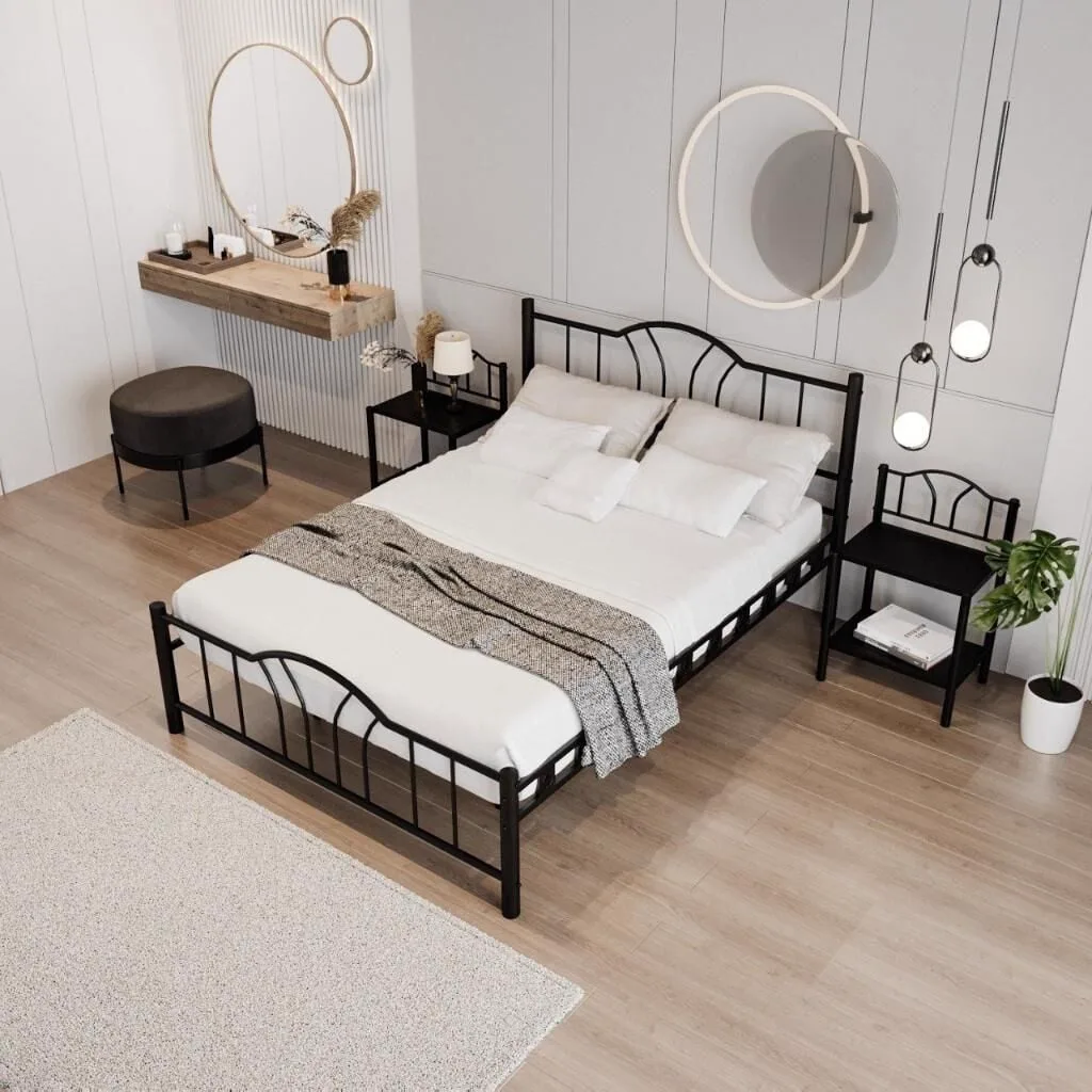 Bella Metal Bedstead 100x200 ARM140 Black
