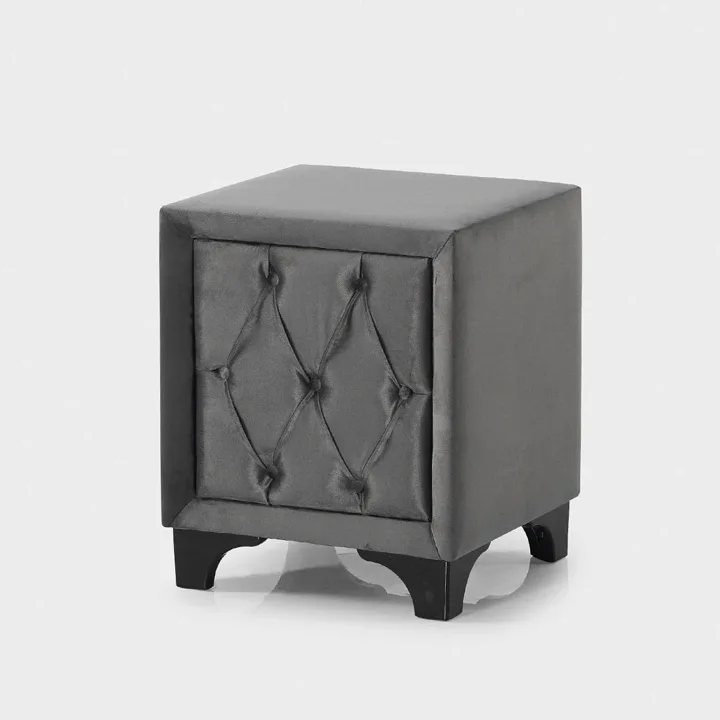 Armis Marissa Anthracite Bedside Table - Mobilya Dukkanim