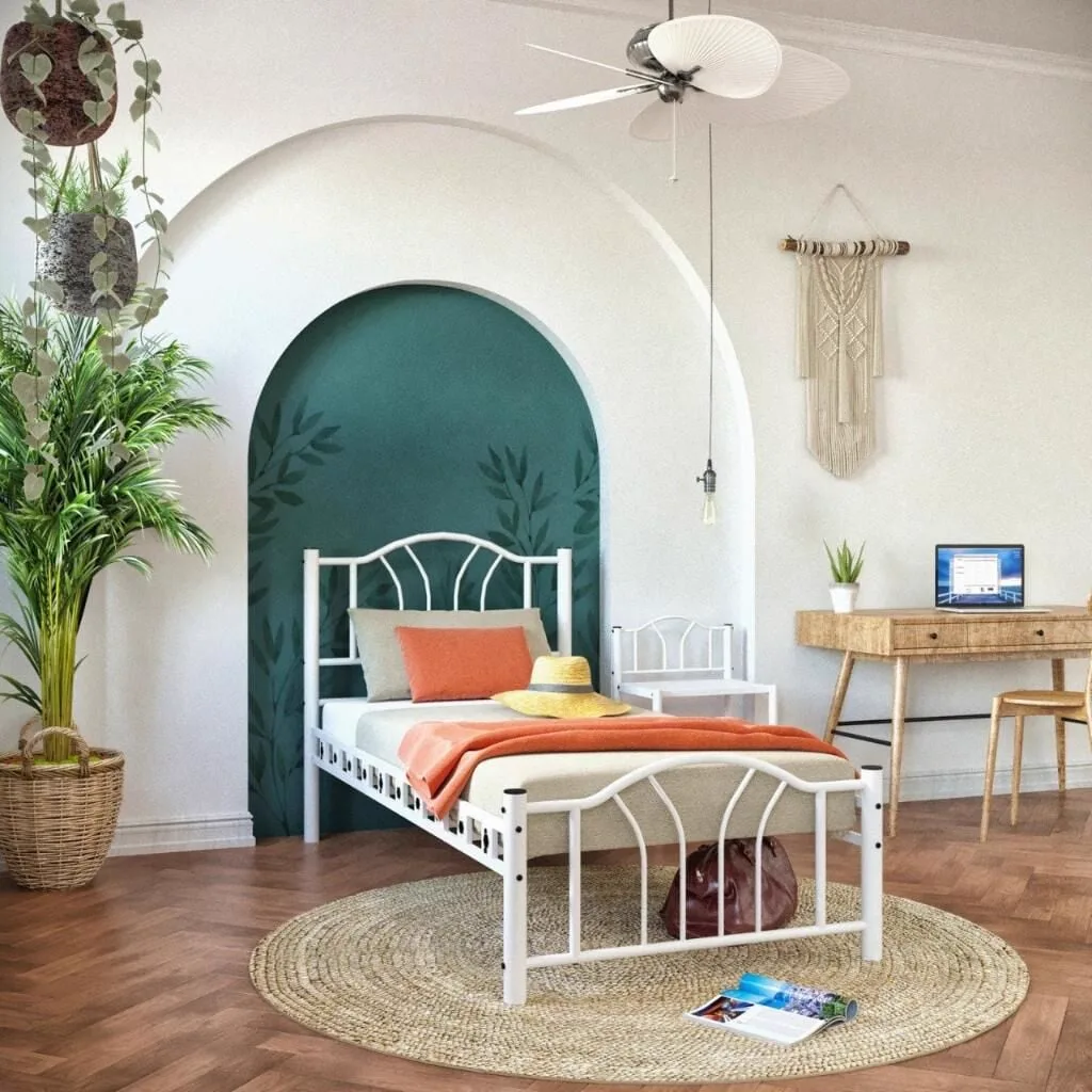 Bella Metal Bedstead 100x200 ARM140 White