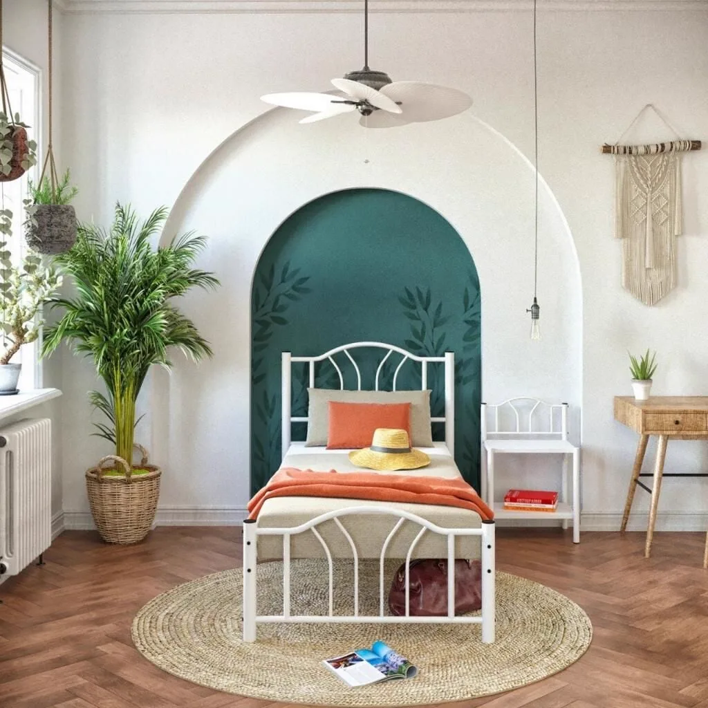 Bella Metal Bedstead 90x200 ARM139 White