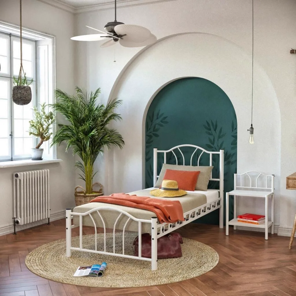 Bella Metal Bedstead 90x190 ARM138 White