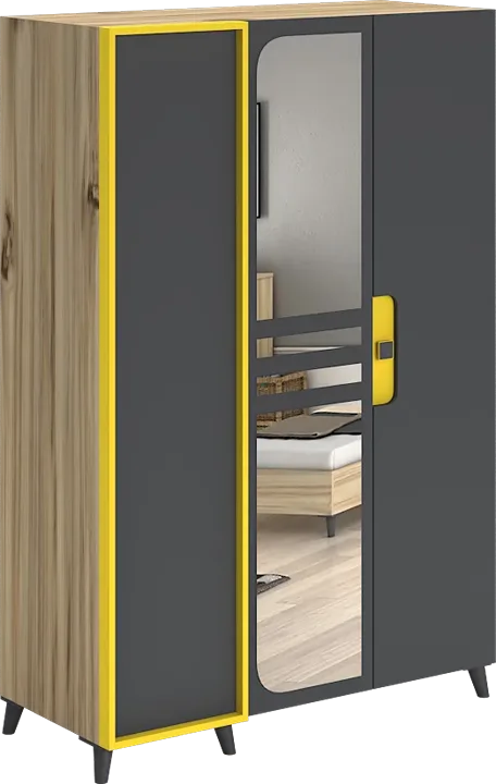 Simirna 3-Door Mirrored Cabinet WD10009