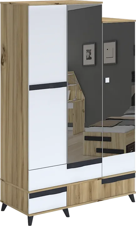 Eliza 3-Door Mirrored Cabinet WD28009
