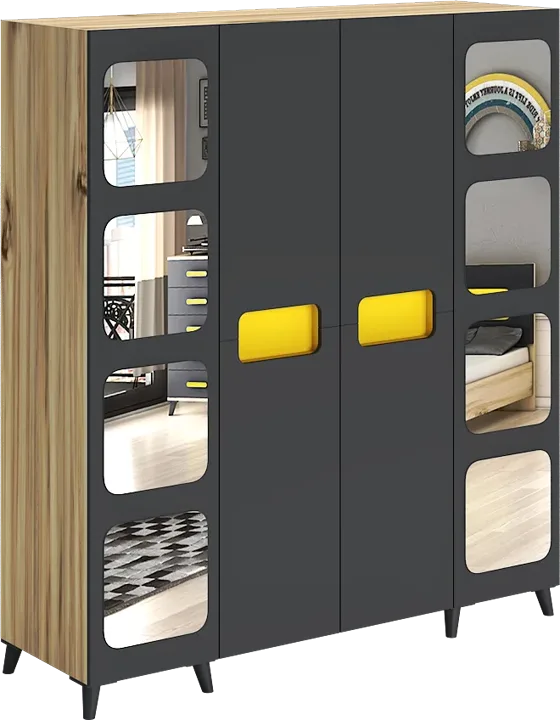Capella 4-Door Mirrored Cabinet WD7019