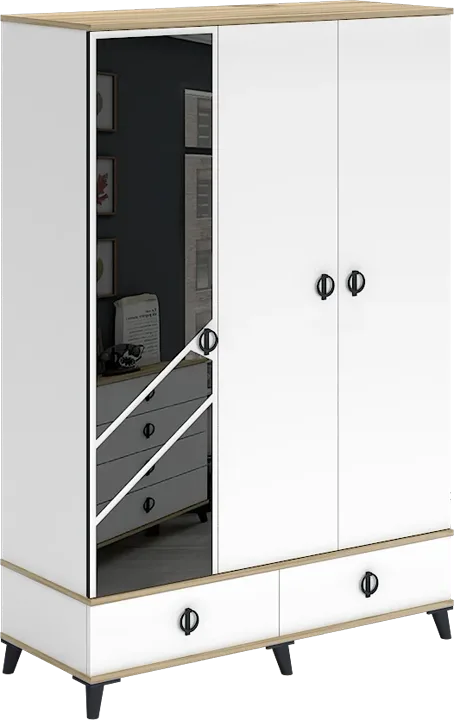 Beyzade 3-Door Mirrored Cabinet WD12009