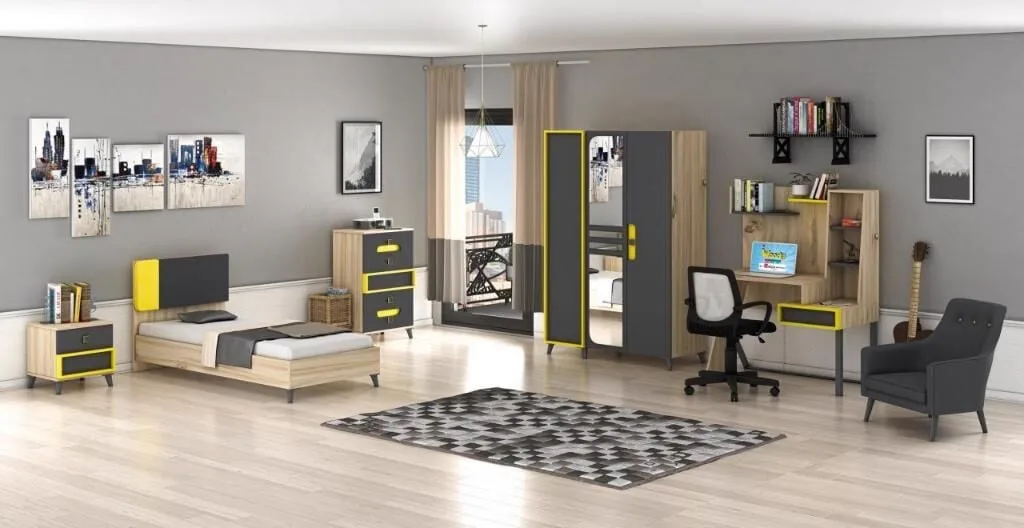 Simirna 3-Door Youth Room Set WD10132