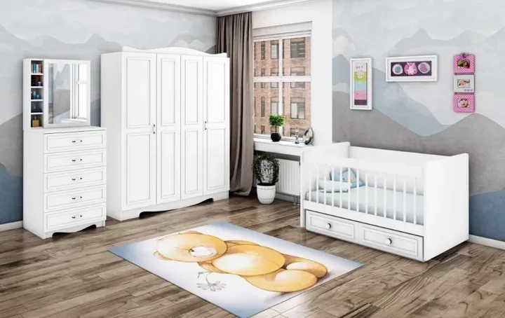 Ruyam Rocking Cot Bed Baby Room Set 2 WD26127