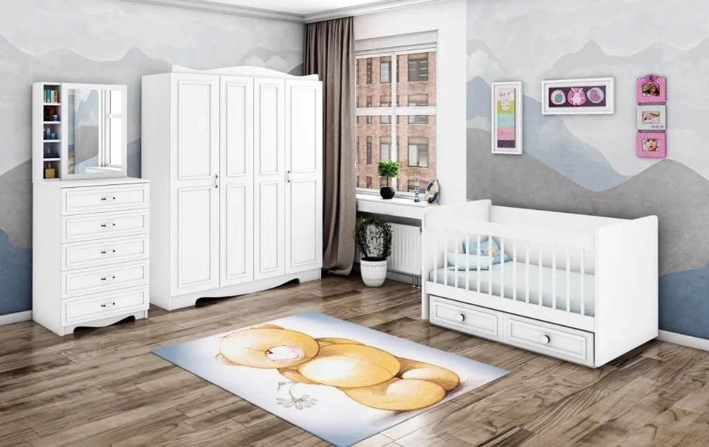 Ruyam Rocking Cot Bed Baby Room Set 2 WD26127