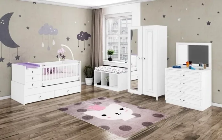 Helen Rocking Cot Bed Baby Room Set WD27123