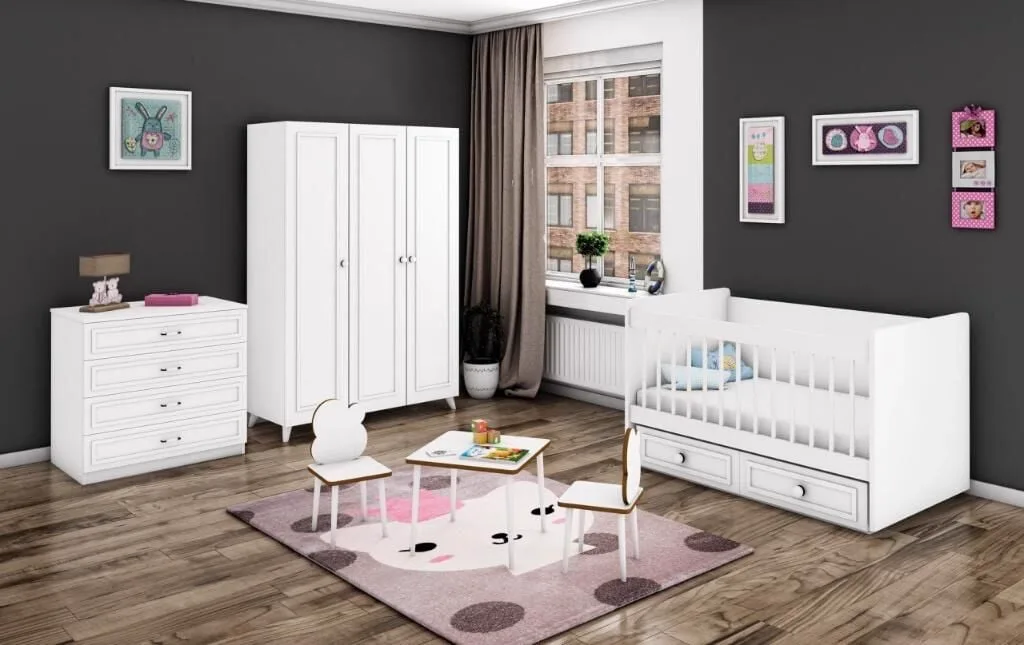 Hanzade 3-Door Baby Room Set WD21122