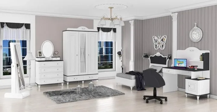 Diana White 3-Door Youth Room Set WD22134
