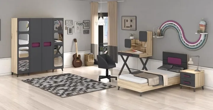 Capella 4-Door Youth Room Set WD7134