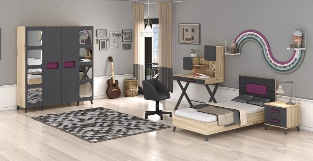 Capella 4-Door Youth Room Set WD7134