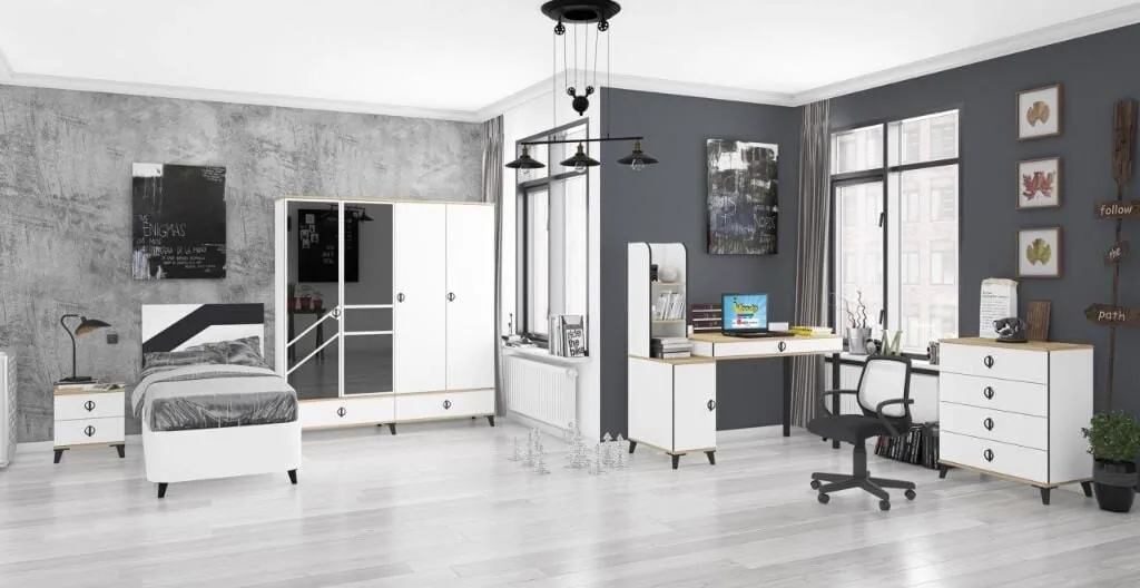 Beyzade 4-Door Youth Room Set WD12133