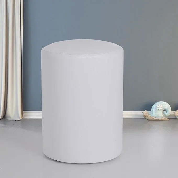 MD Round White Pouf U743