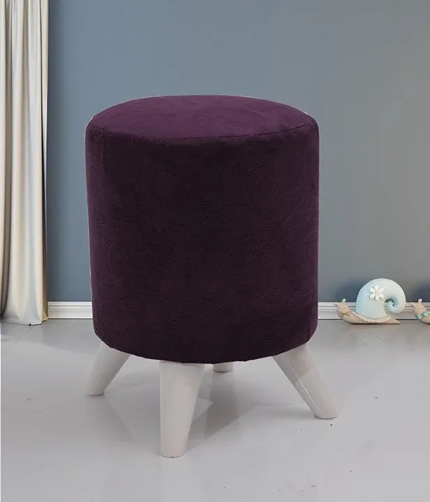 MD Luxury Round Plum Pouf U734