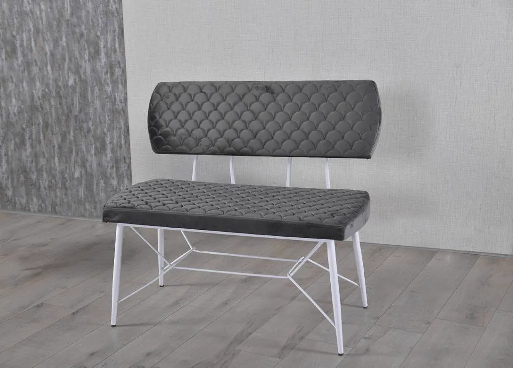 MD Quilted Backed Bench Anthracite U186