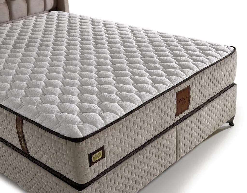 MD Panama 140x200 Double Mattress, Divan base, Headboard Set GM112