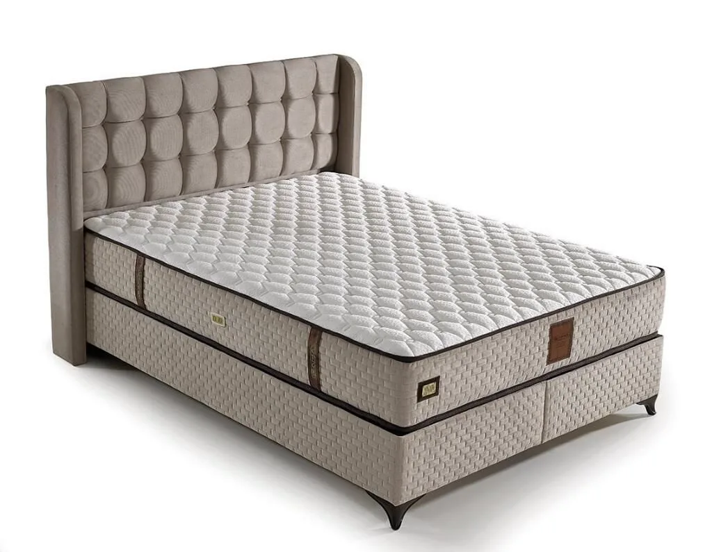 MD Panama 140x200 Double Mattress, Divan base, Headboard Set GM112