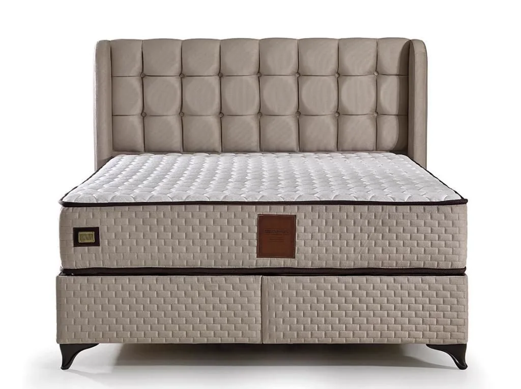 MD Panama 200x200 Double Mattress, Divan base, Headboard Set GM112