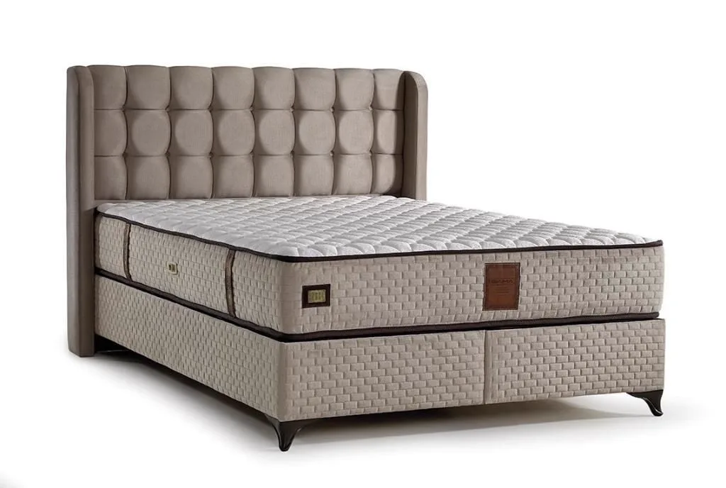 MD Panama 200x200 Double Mattress, Divan base, Headboard Set GM112