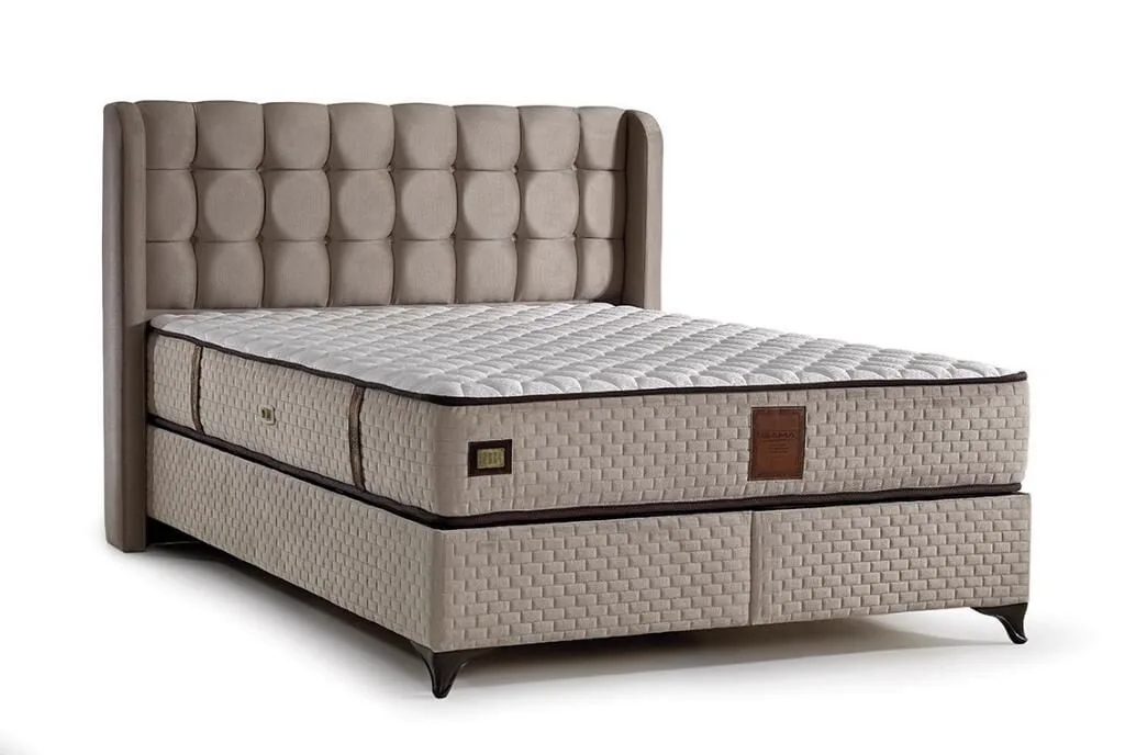 MD Panama 160x200 Double Mattress, Divan base, Headboard Set GM112