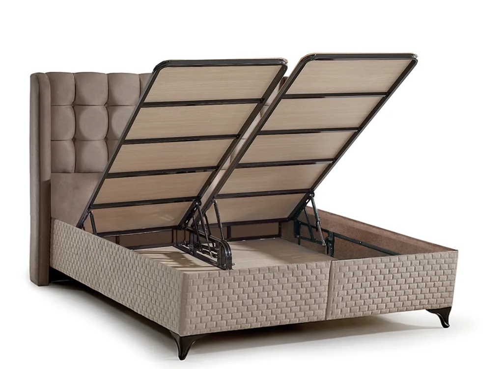 MD Panama 160x200 Double Mattress, Divan base, Headboard Set GM112