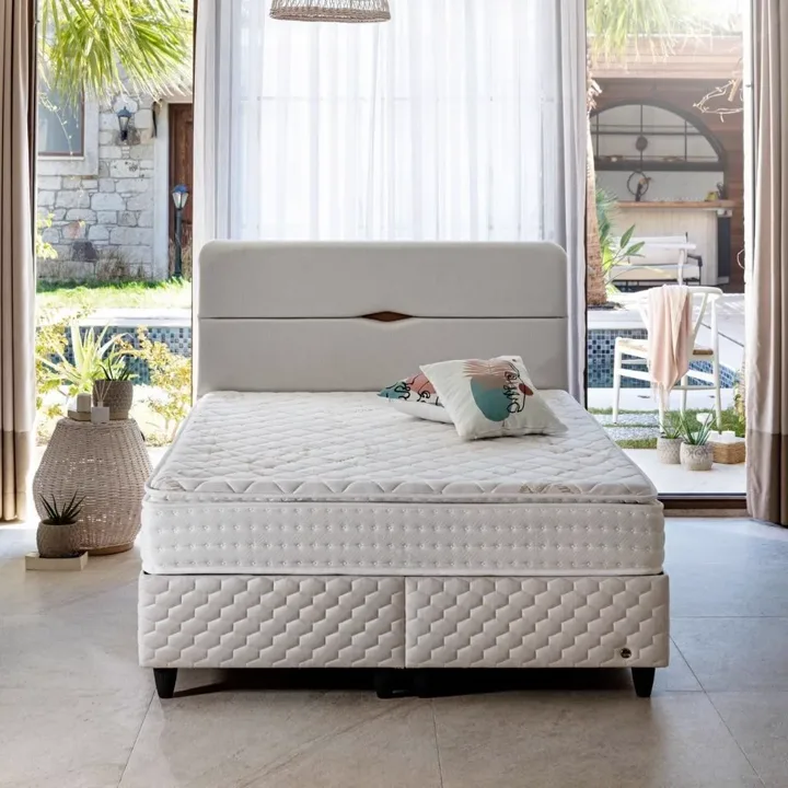 MD Loft 150x200 Mattress, Divan Base, Headboard Set CB1119